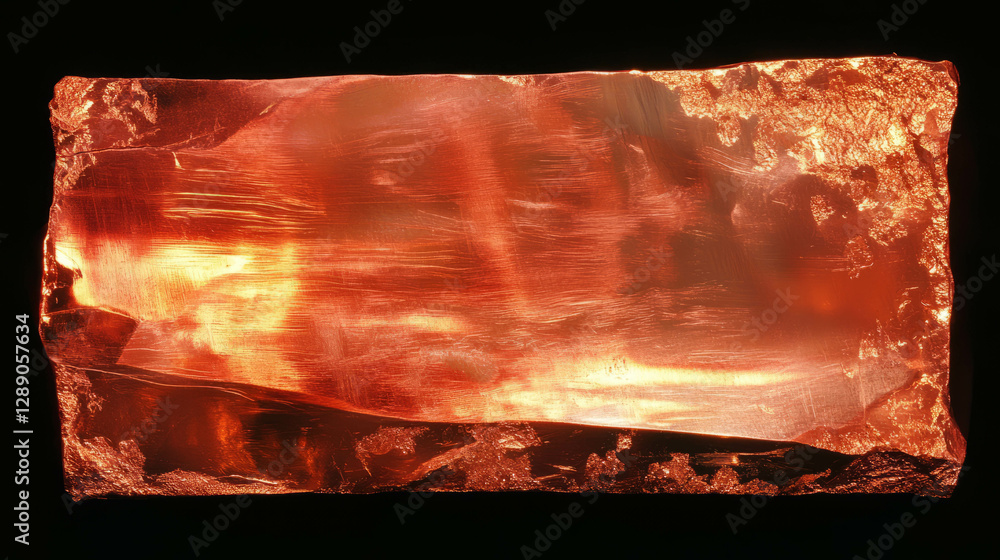 Poster Dark copper texture with deep shadows for art and design