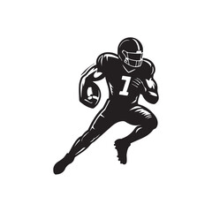 american football silhouette vector outline design © MdBadal