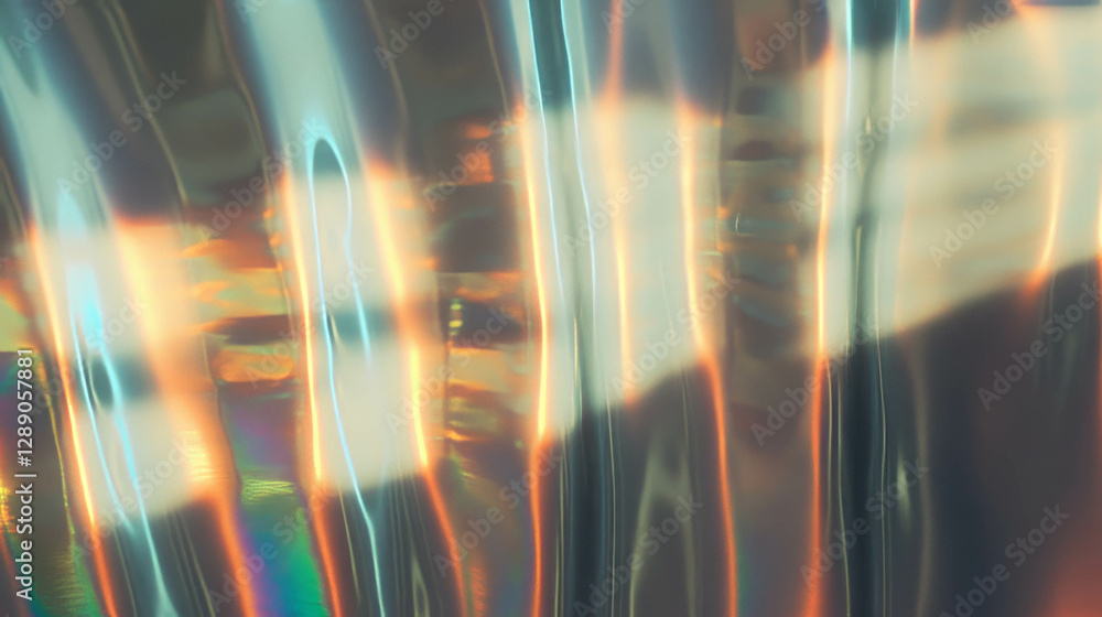 Poster abstract overlay texture with deep wavy ribbed pattern and light effects
