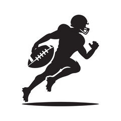 american football silhouette vector outline design