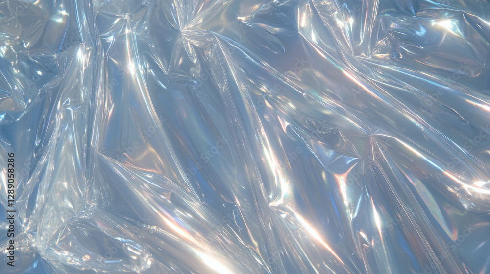 Poster shiny fine ribbed transparent plastic texture for creative overlays and design projects