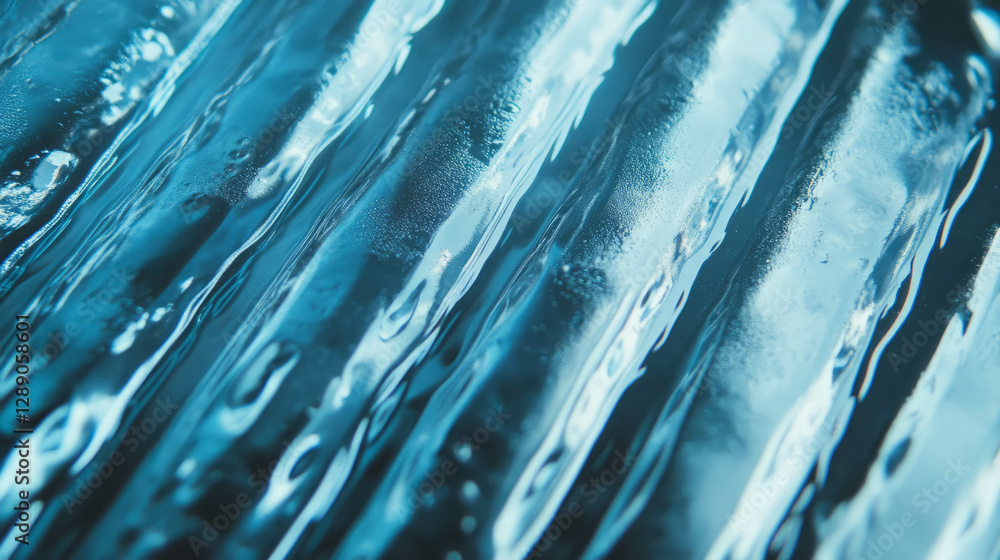 Poster Abstract horizontal ribbed transparent pattern texture for design and creativity