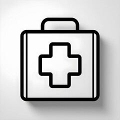 Obraz premium first aid icon icon, isolated on white background flat vector illustration.