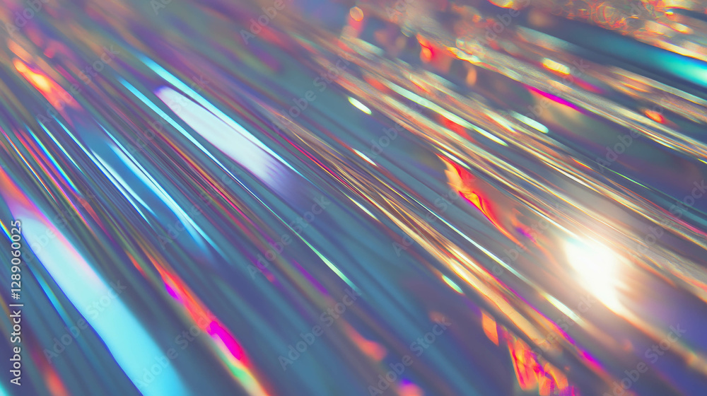 Poster vibrant abstract overlay with sharp ribbed transparent texture