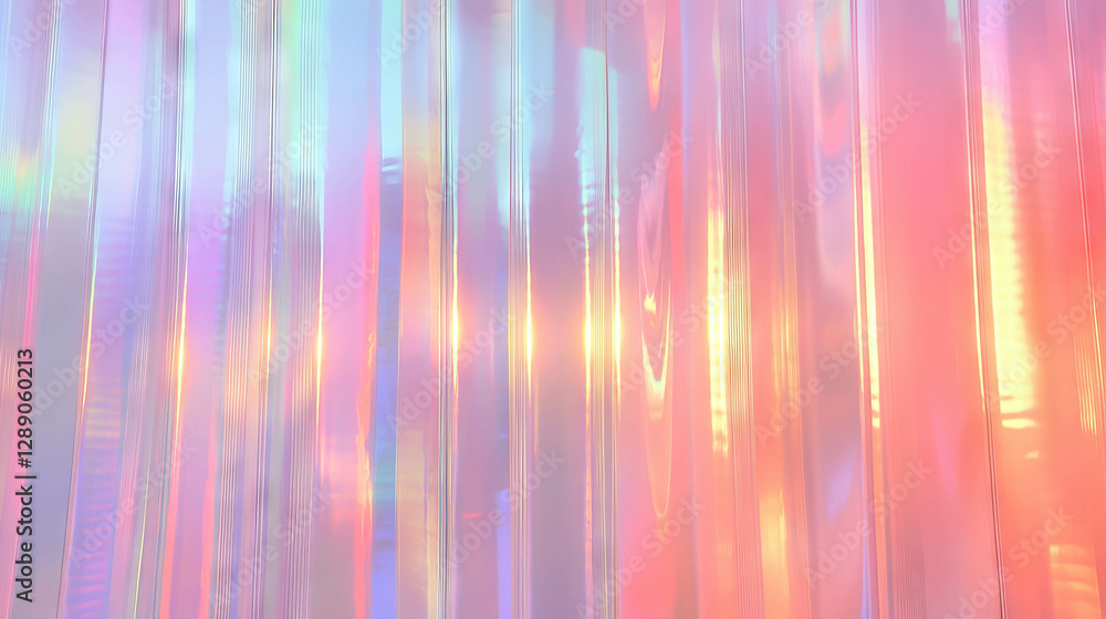 Aufkleber iridescent vertical ribbed texture overlay for creative design projects