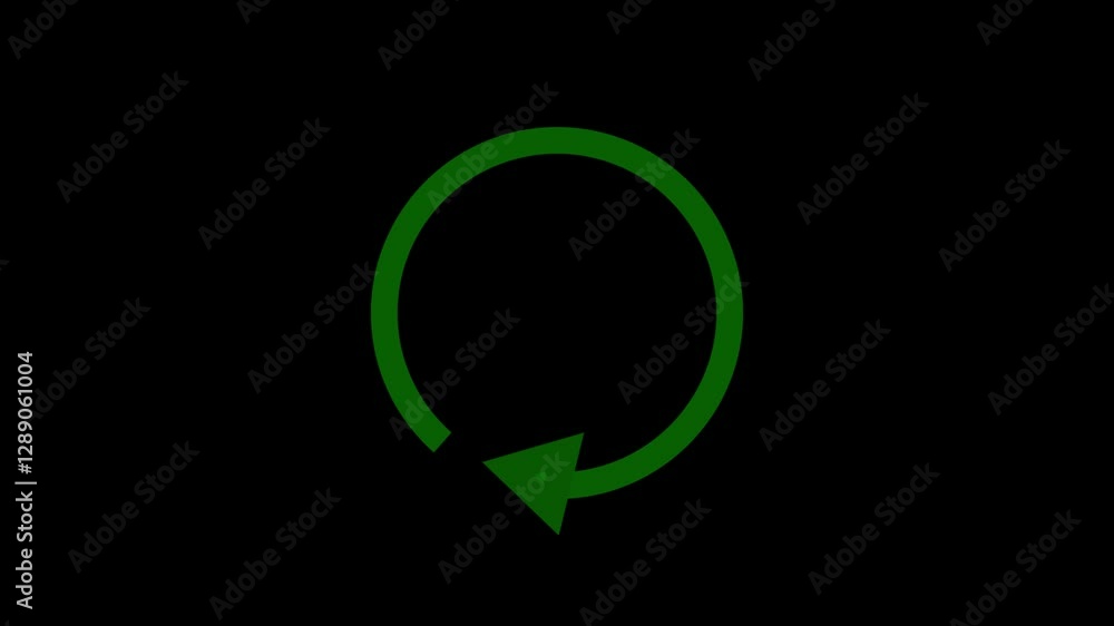 Poster reload symbol, update, circle arrow, refresh, reload animation. rotation arrow icon symbol animation
