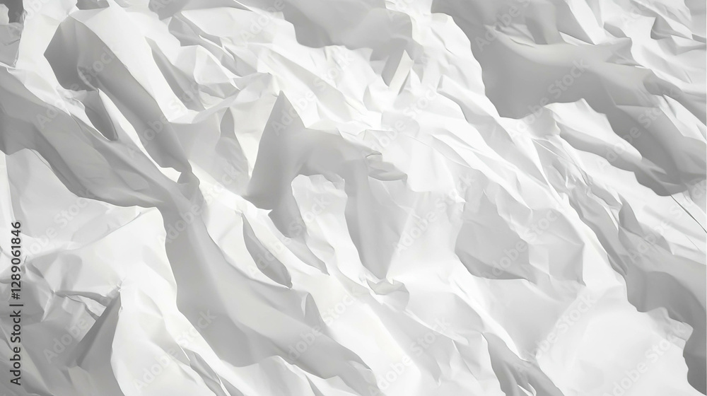 Poster abstract texture of white crinkled paper for background design