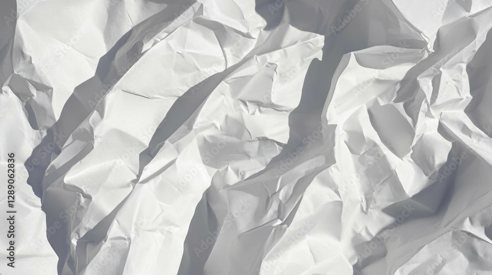 Aufkleber Abstract overlay texture of folded and layered white paper for background design