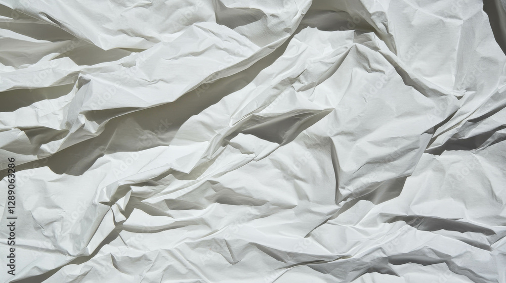 Poster Abstract design featuring crinkled white paper texture for creative background use