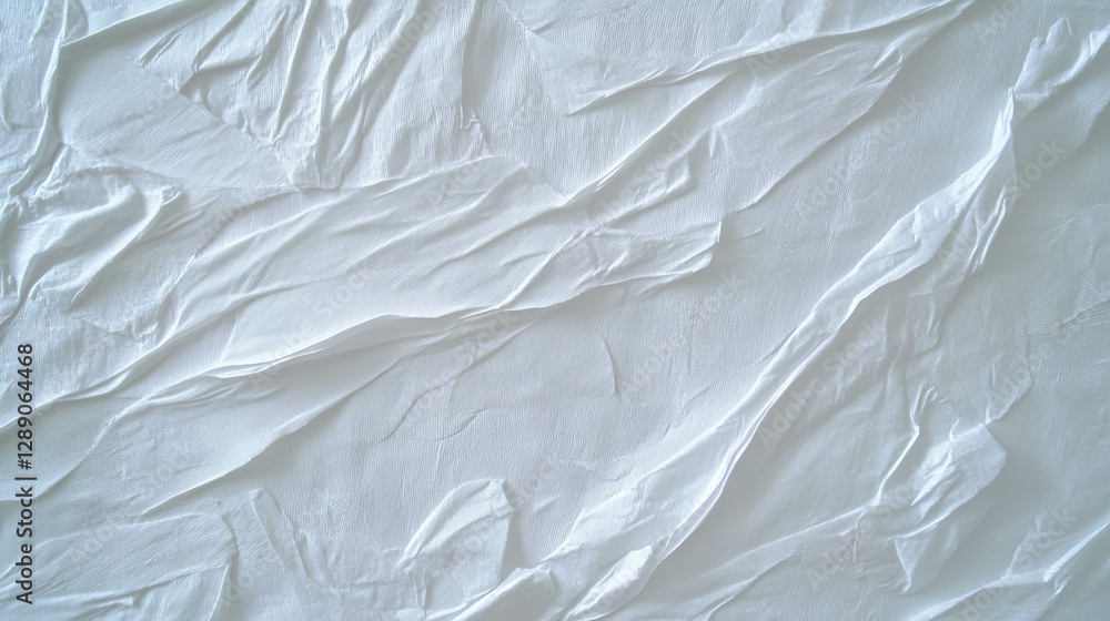 Poster wrinkled white paper texture background for artistic design projects