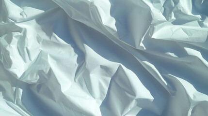 Obraz premium White wrinkled paper texture overlay for design and creative background concepts