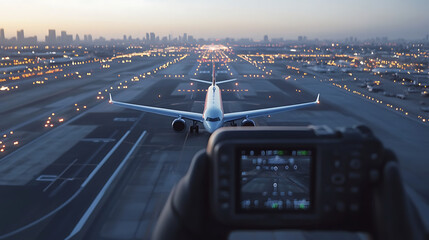 Fototapeta premium airport and plane