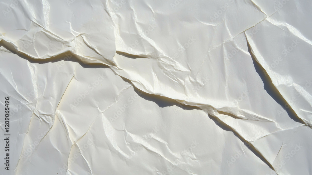Aufkleber coarse ribbed white texture with natural crinkle patterns for design and overlay