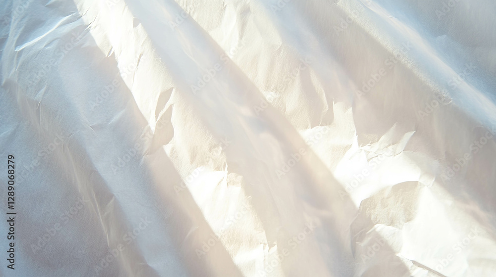 Poster Light and shadow on crumpled paper textured surface for creative background design