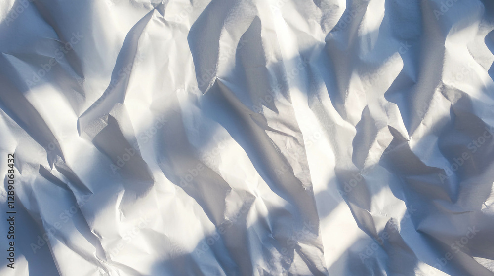 Poster abstract white crumpled texture overlay for modern design