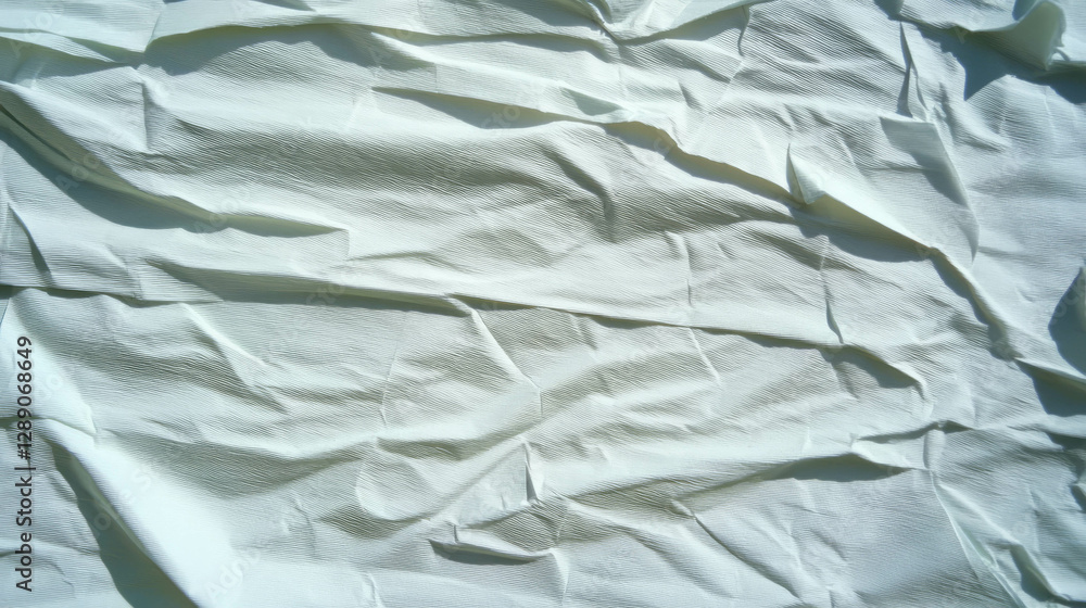Poster textured white fabric with uneven ribbed pattern