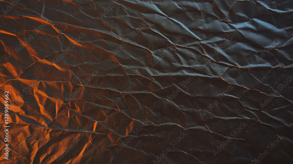 Poster crumpled coarse ribbed craft paper texture background for design projects