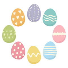 Set of easter eggs clip art