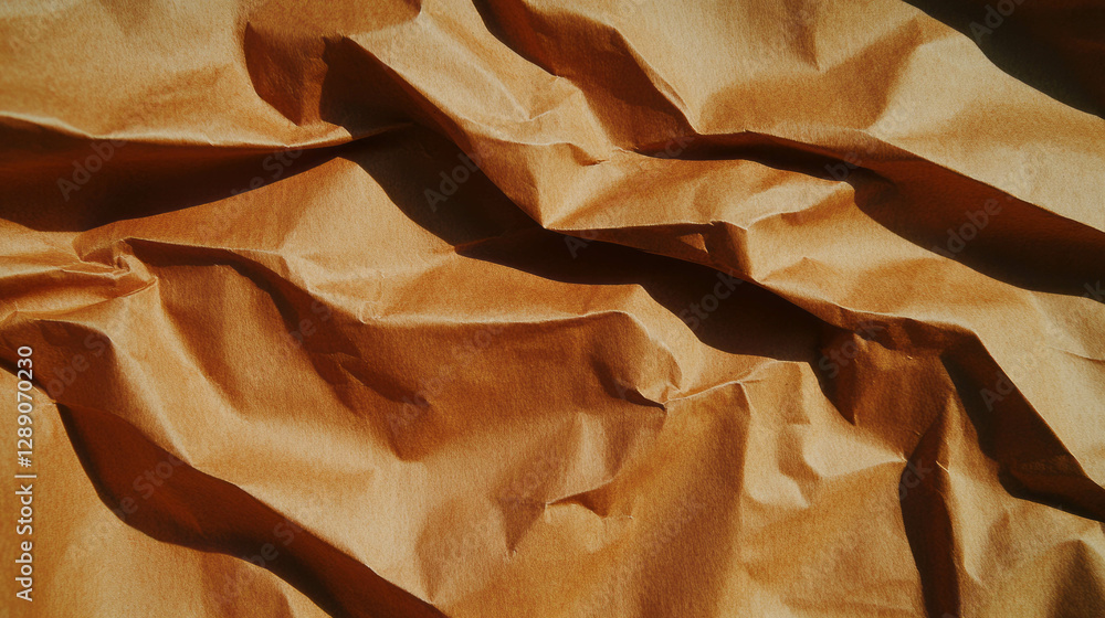 Poster Texture of deep wavy ribbed craft paper for creative design and background use
