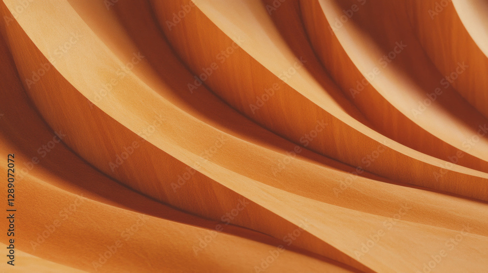 Aufkleber abstract curved ribbed surface texture in warm tones for design and decoration