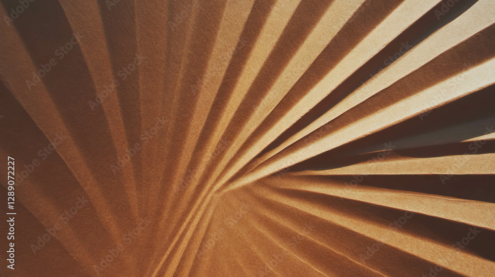Poster abstract texture of sharp angled ribbed craft paper for design and decor