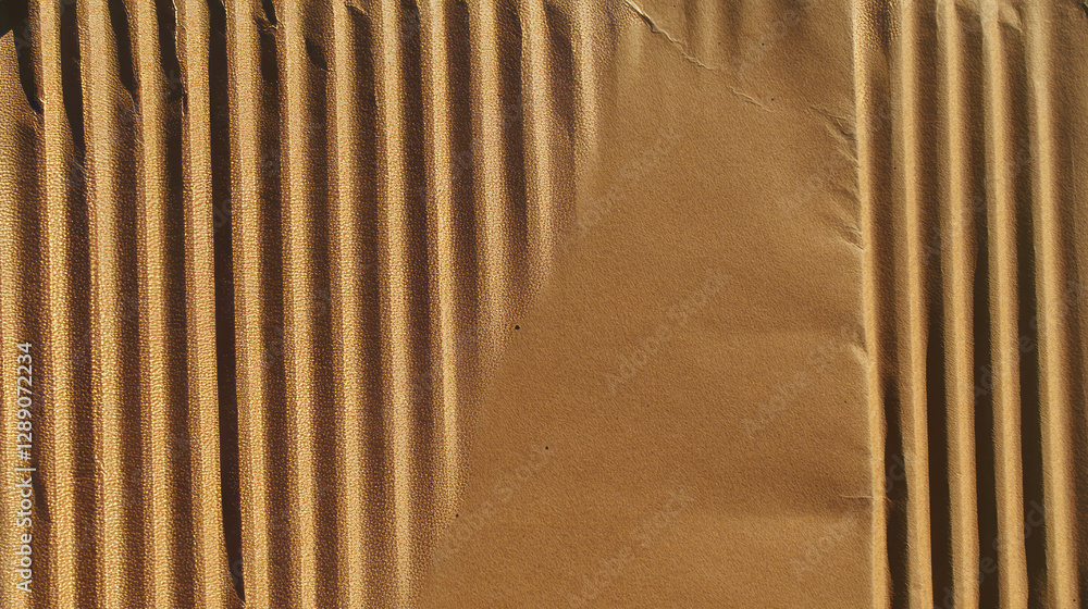 Poster ribbed craft paper texture with sharp angles for design and decoration