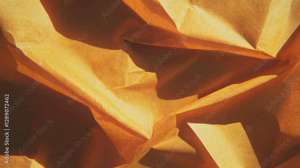 Poster abstract texture of sharp ribbed craft paper in warm tones for design and creativity