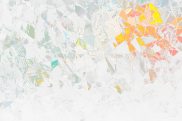 Colorful shattered glass pieces background.