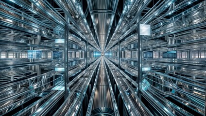 dynamic holographic surfaces creating multidimensional depth for use in high tech visual designs