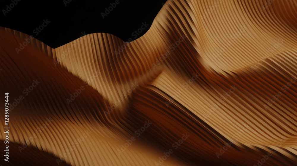 Poster abstract texture of wide ribbed craft paper in warm earth tones for design elements