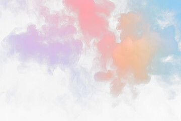 Obraz premium Colorful smoke clouds on Transparent background. (1)