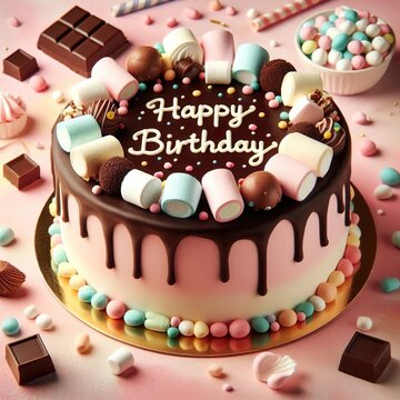 birthday cake with candles