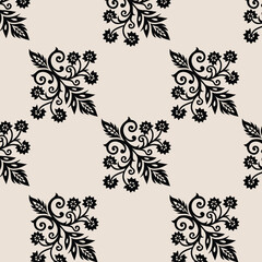 set of floral elements