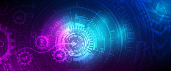 Abstract technology background Hi-tech communication concept futuristic digital innovation background vector illustration, Bright circle and shine the light within.	