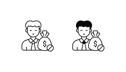 Corruption icon design with white background stock illustration