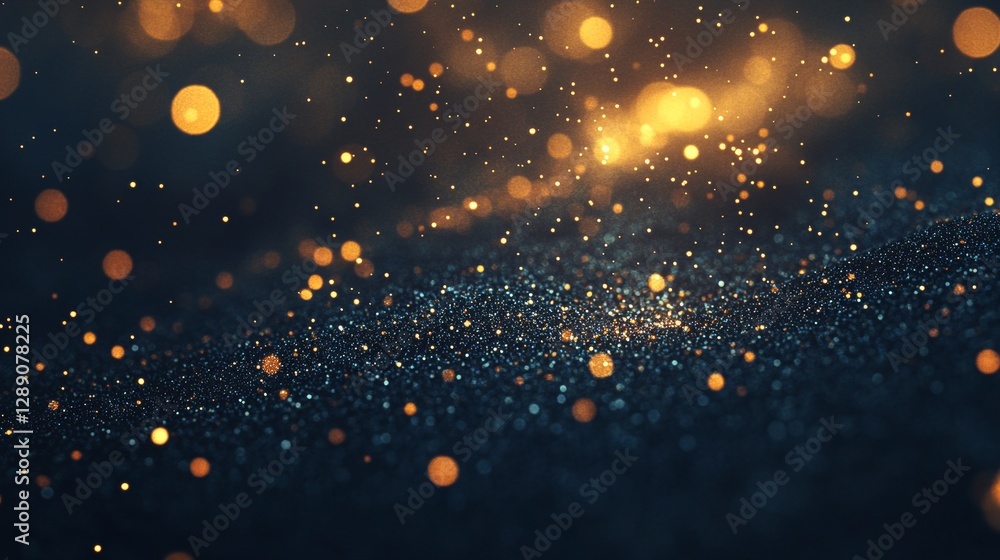 Poster captivating sparkling particles dazzling in a dimly lit space abstract art close-up enigmatic atmosp