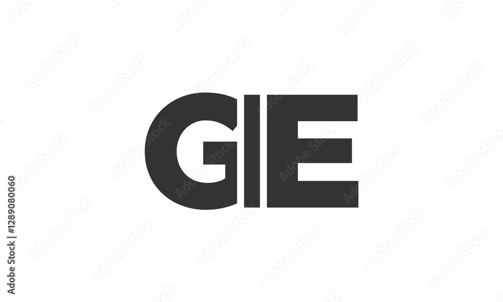 Poster gie logo design template with strong and modern bold text. initial based vector logotype featuring s