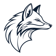 fox head logo vector template business logo concept