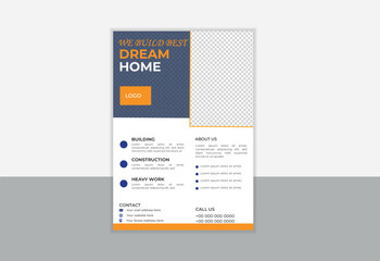 Creative construction flyer template