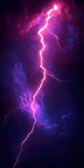 Obraz premium Stunning illustration of a lightning bolt flashing across a dark sky
