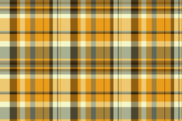 Line pattern textile vector, complexity plaid background texture. Calm tartan fabric seamless check in amber and pastel colors.