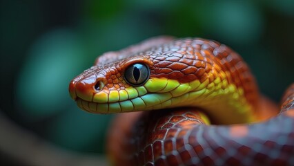 colorful snake blurred portrait studio nature