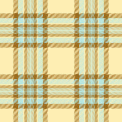 Elegant pastel plaid pattern in soft yellow, light blue, and brown.  Perfect for textile design, website backgrounds, or crafting projects.