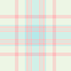 Indian vector texture seamless, checked tartan check pattern. Oilcloth textile plaid fabric background in light and white colors.