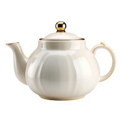 Fototapeta premium Classic Porcelain Teapot with Lid isolated on transparent background