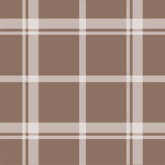 Warm brown and cream tartan pattern with a classic check design. Perfect for textiles, fashion, autumn decor, and digital backgrounds. A versatile, timeless pattern for creative projects.