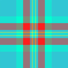Goose foot background plaid check, 50s vector tartan texture. Menswear pattern seamless textile fabric in cyan and pastel colors.