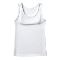 A Cotton Tank Top with a Scoop Neckline Isolated on Transparent Background