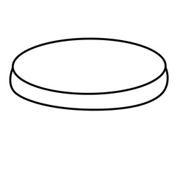 Cute cartoon hand drawn vector gold coin coloring page.