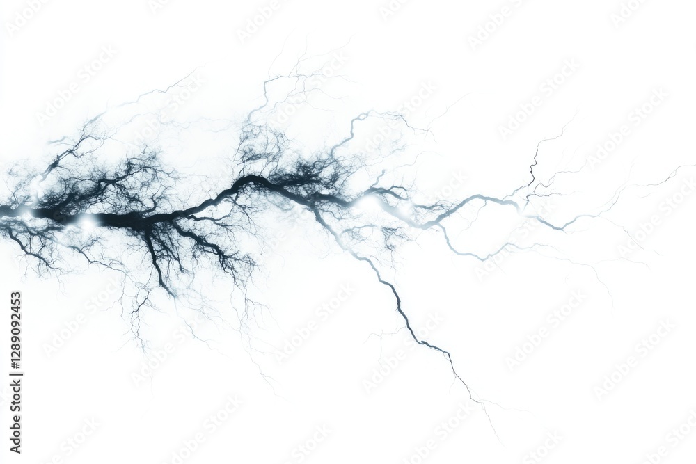 Aufkleber a simple yet striking image of a tree branch in black and white, highlighting the texture and shape 